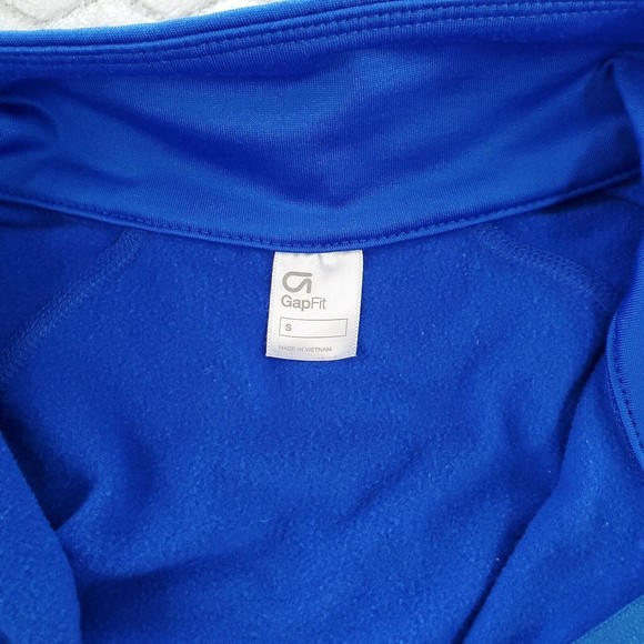 Gapfit Reflective Pullover Half Zip Activewear Bristol Blue Thumbhole Size Small - Picture 5 of 12